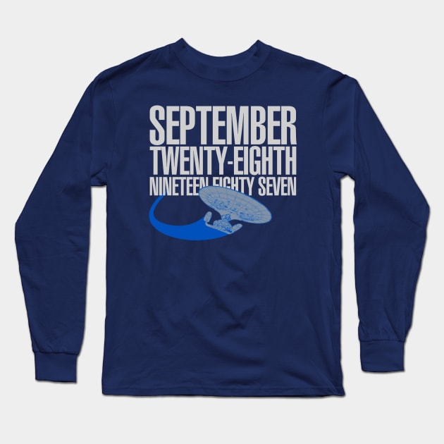 TNG Premiere Date Long Sleeve T-Shirt by PopCultureShirts